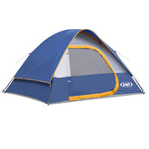 UNP Camping Tent 4-Person navy blue exterior shows spacious interior for four campers.