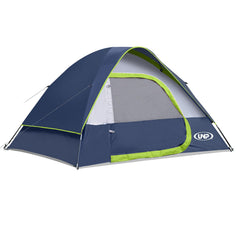 unp camping tent 4p front view shows roomy interior space for four and gear