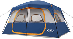 UNP 8-person camping tent front view shows roomy interior for family camping