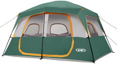 Unp camping tent 8-person front view shows spacious layout for family camping