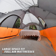 UNP Camping Tent easy-up design enables quick setup for two people