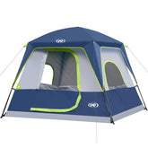 UNP four-person tent interior offers ample space to stand and move comfortably during family camping.