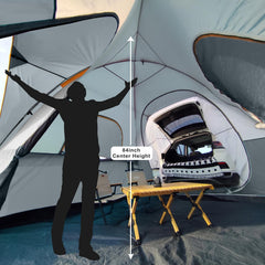 UNP SUV Dome Tent rainfly with taped seams protects against drizzle during outdoor adventures.