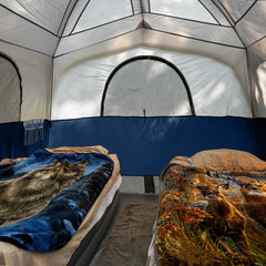 UNP tents large mesh windows offer breathable airflow and scenic views.