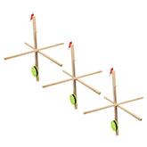 UPALDHOU wooden ice fishing tip up flag shows sturdy construction for harsh winter conditions