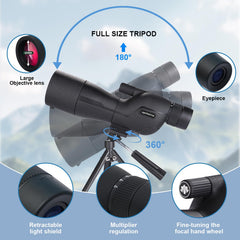 Upcheirna spotting scope FMC optics for bright, true-to-life wildlife viewing