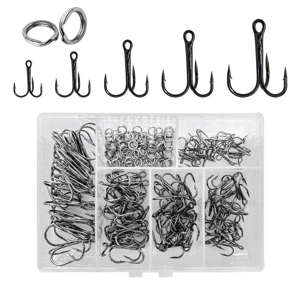 Main image of UperUper 200-pack treble hooks kit with storage box