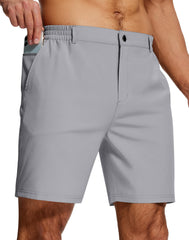 UPGET men's hiking shorts front view with deep pockets for secure outdoor storage