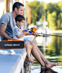 Urban Deco kids fishing tackle box included with rod and reel
