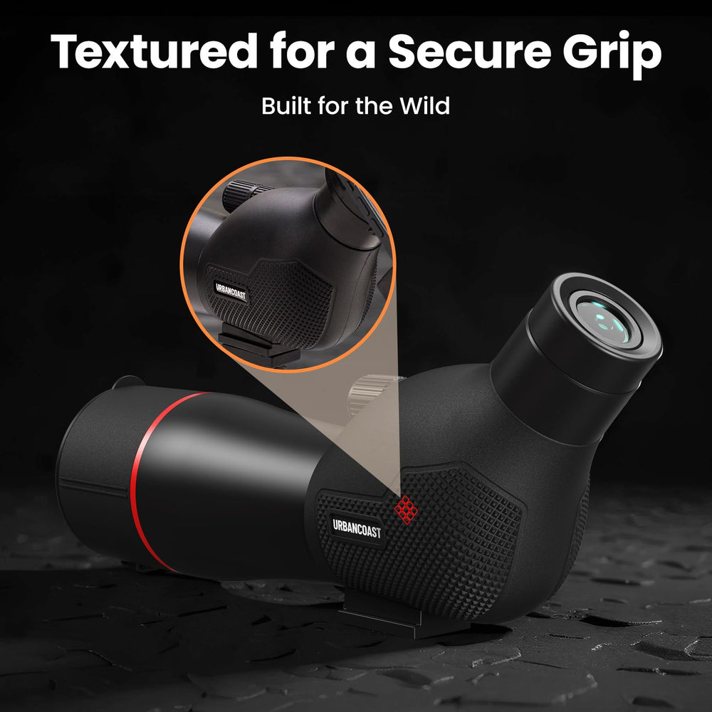 Retractable sunshade on Urbancoast spotting scope