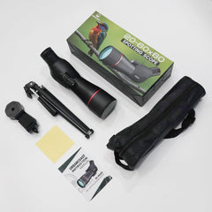 Tripod and protective ox-horn style carrying case with Urbancoast scope