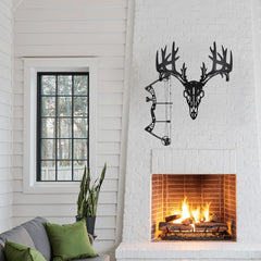 Urbraneco iron bow rack holds compound and recurve bows securely on a compact wall.