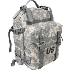 US Government Manufacturer MOLLE Assault Pack ACU front view, ready for rugged field use.