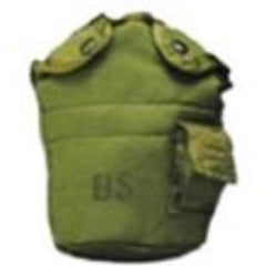US Military Contractor OD Government Nylon Canteen Cover in olive drab, durable G.I.-style protection.