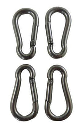 US Stainless 316 spring hook no-eye 4-pack for secure, quick connections.