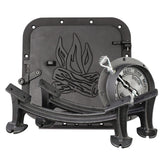 US Stove Company BSK2000 kit, side view, rugged camp cooking setup ready