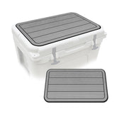 USATuff SeaDek cooler pad on YETI Tundra 35, top view with non-slip comfort