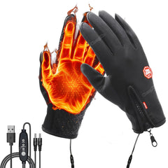 USB Heated Gloves double-sided heating for full-hand warmth during winter outdoor activities.