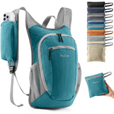 Uselike 10L small hiking backpack front view in teal offers lightweight carry for day trips.