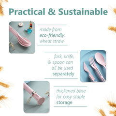 USemporium wheat straw material highlight showing eco-friendly BPA-free construction