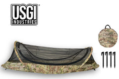 USGI Industries Bivy Tent packs into a compact 18-inch bag for travel.