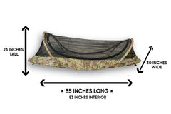 USGI Industries Bivy Tent with a dry-floor protects against damp ground conditions.