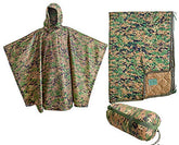 USGI Industries military-style poncho with hood drawstring for customizable weather protection on hikes.