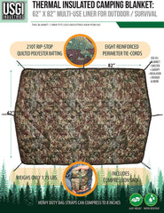 USGI Woobie Blanket compressed in its sack for easy packing.
