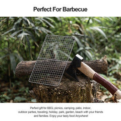usharedo Boundless Voyage mini titanium grill on campfire demonstrating outdoor versatility