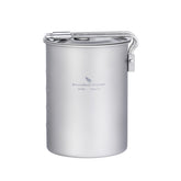 usharedo ultralight 900ml titanium pot with lid for camp cooking