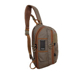 Ussuris fly fishing sling pack with quick-access chest design