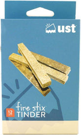 UST Fire Starting Stix 12-pack brown: quick campfire tinder.