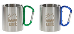 ust KLIPP Biner Mug 1.0 shows double-wall stainless construction for insulation on cool mornings.