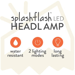 UST SplashFlash adjustable head strap provides secure fit on outdoor adventures.