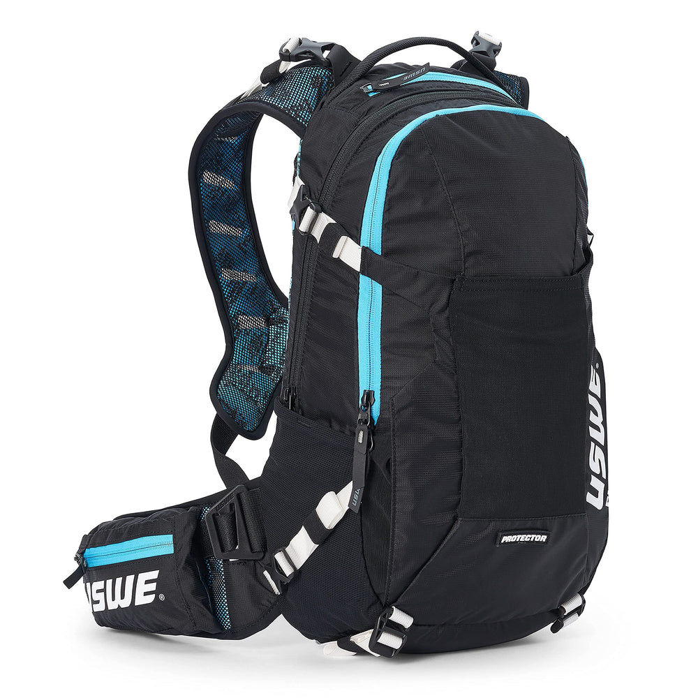USWE Flow 25L backpack with back protector for MTB protection