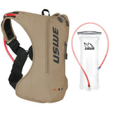 USWE Outlander Moto hydration pack front view with bounce-free stability for demanding rides.