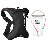 USWE Outlander Moto pack on rough trail provides stable ride.