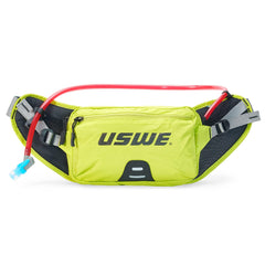 USWE Zulo hydration hip pack with bounce-free belt for MTB comfort and stability.