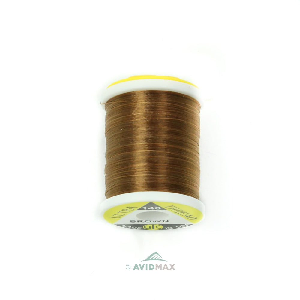 UTC Ultra Thread 140 Denier brown spool ideal for precise fly tying and durable wraps