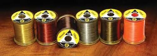 UTC Ultra Thread Watery Olive on a fly tying spool for precise, durable wraps.