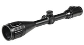 UTG 6-24x50 True Hunter scope front view with front AO for precise range estimation