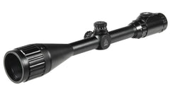 UTG 6-24x50 True Hunter scope front view with front AO for precise range estimation