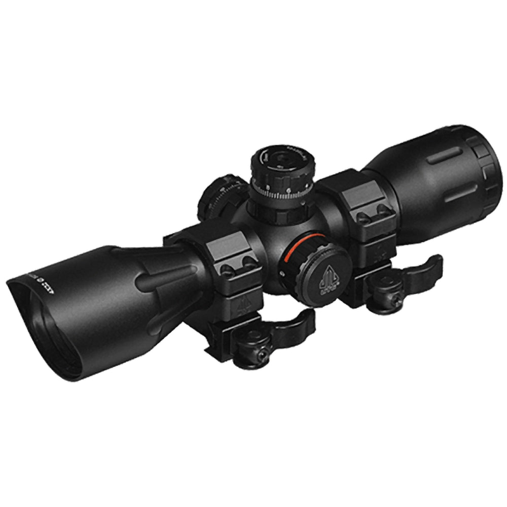 UTG crossbow scope 4x32 body view for precise aiming in rugged conditions.