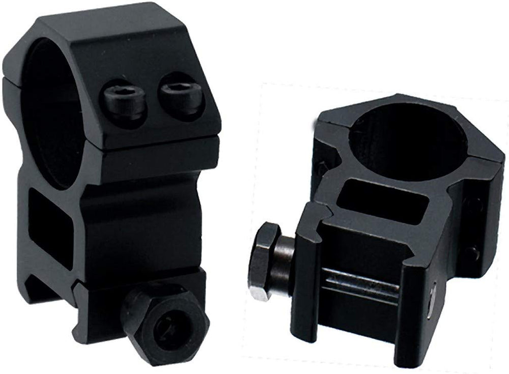 UTG Leapers RGWM-25H4 see-thru mount secures Weaver rails for quick scope mounting.