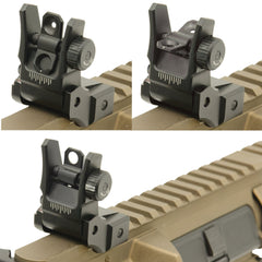 Close-up of matte black anodized aluminum construction