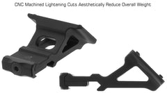 Low-profile base with squared recoil stops on UTG mount