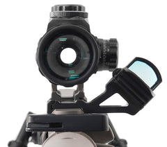 Weight-reducing lightening cuts on UTG 45° Picatinny mount