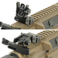 Matte black anodized aluminum body of UTG rear sight