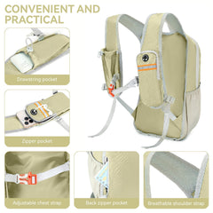 UtiaMiaoGonGo 15L backpack side-pocket view highlighting quick-access storage.