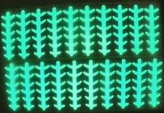 Twenty-pack Glow UV Ladderback Decals for salmon and trout lures